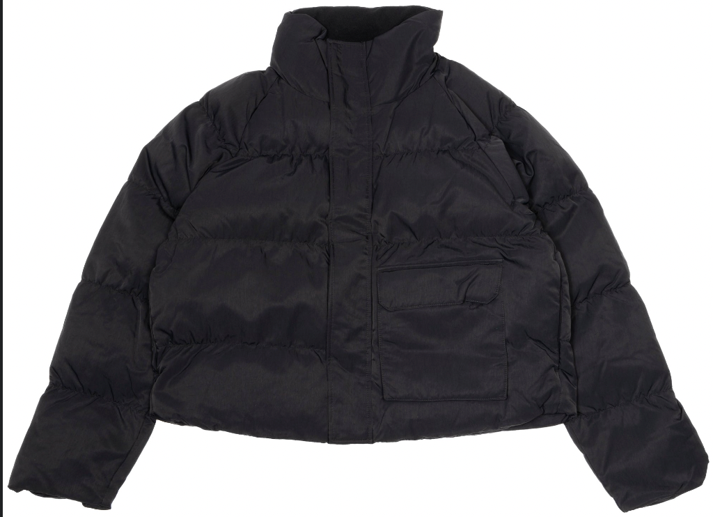 Women's Jordan Flight Puffer Core Jacket in Black / White