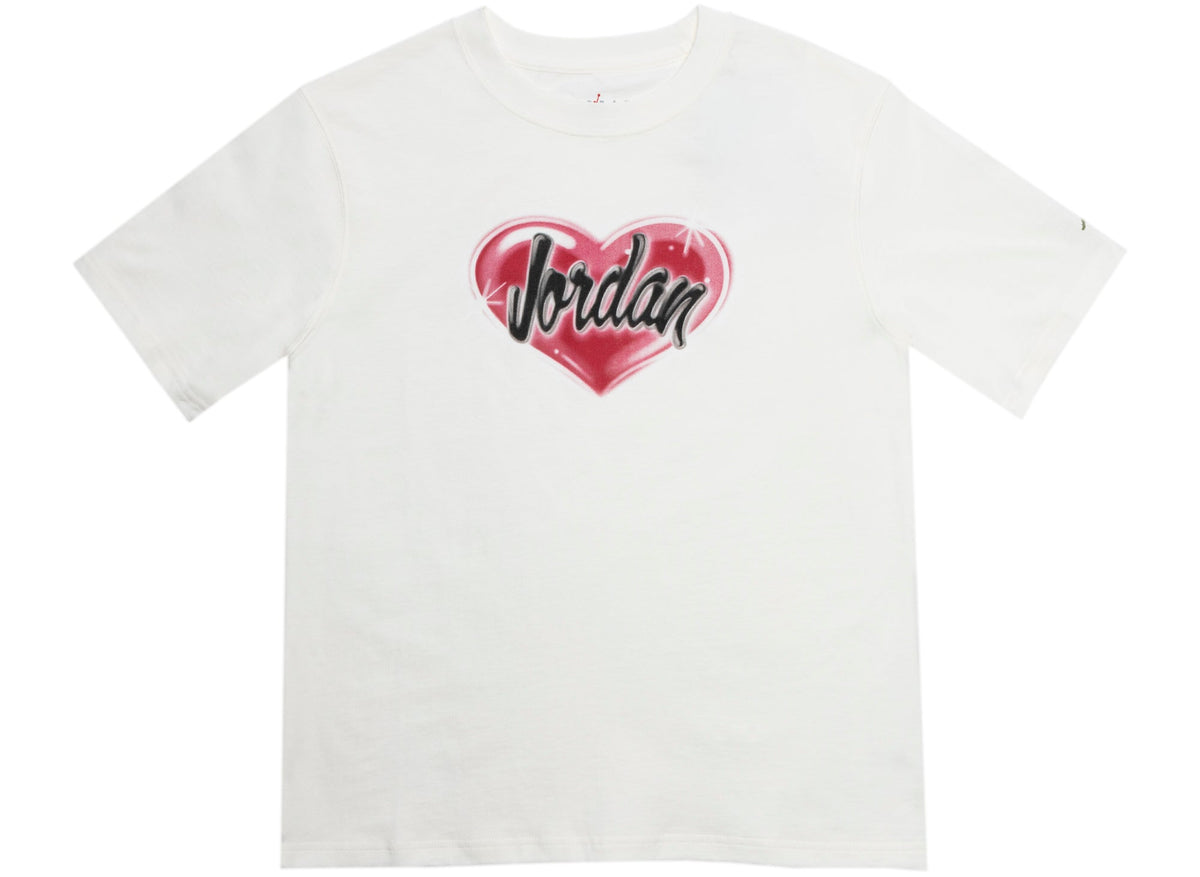 Women's Jordan Heart Tee in Sail / Oil Green