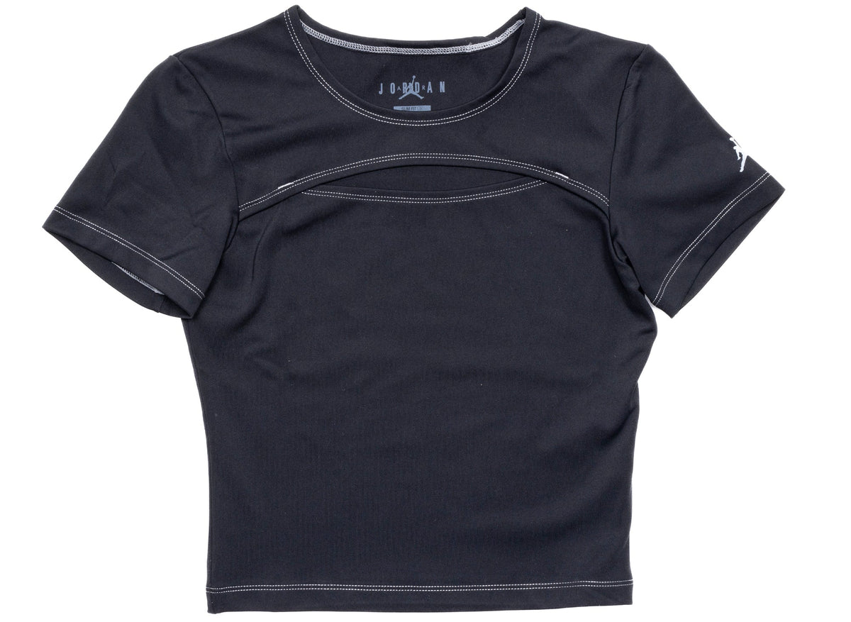 Women's Jordan Sport S/S Top Key in Black / Stealth