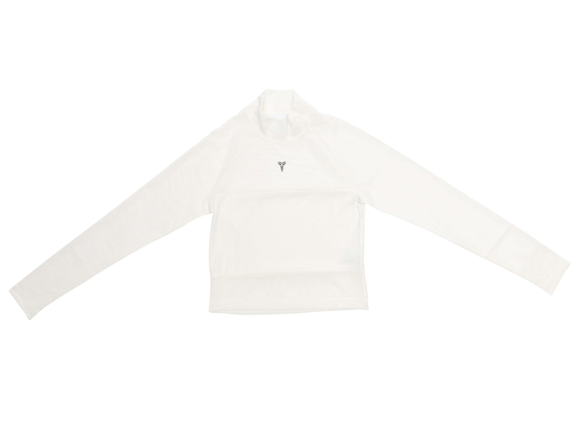 Women's Nike Kobe L/S Cropped Tee in Sail / Black