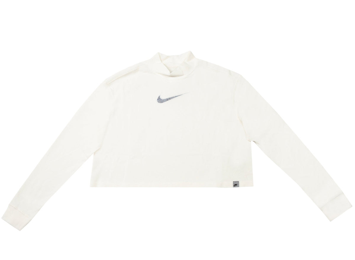 Women's Nike Sportswear M2Z Long Sleeve Crop Top in Pure