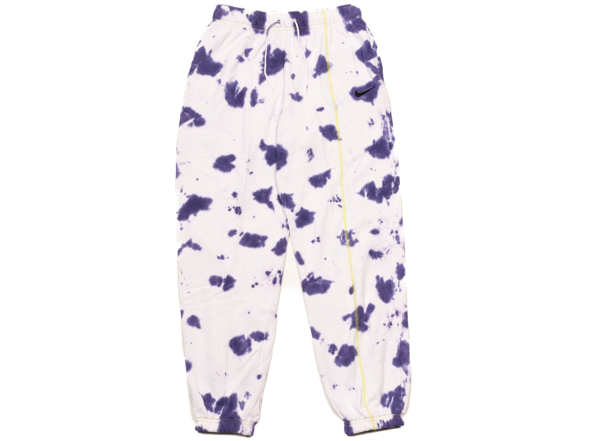 Women's Nike Sportswear Tie Dye Fleece Pants in Dark Iris / Atomic Green / Black