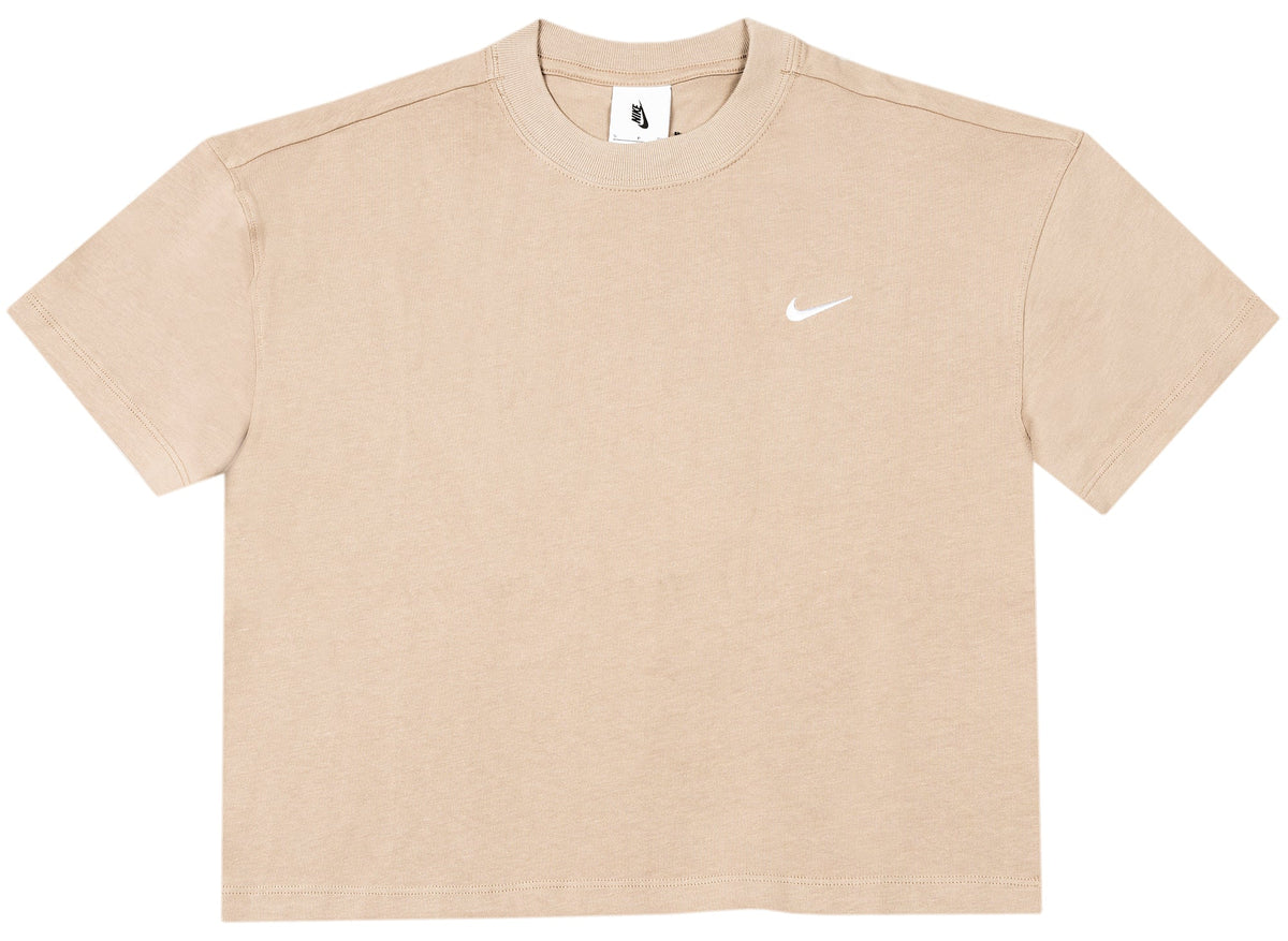 Women's NikeLab NRG Solo Swoosh Tee in Malt / White