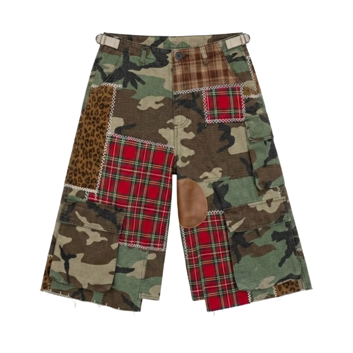 Patchwork Camo Cargo Shorts