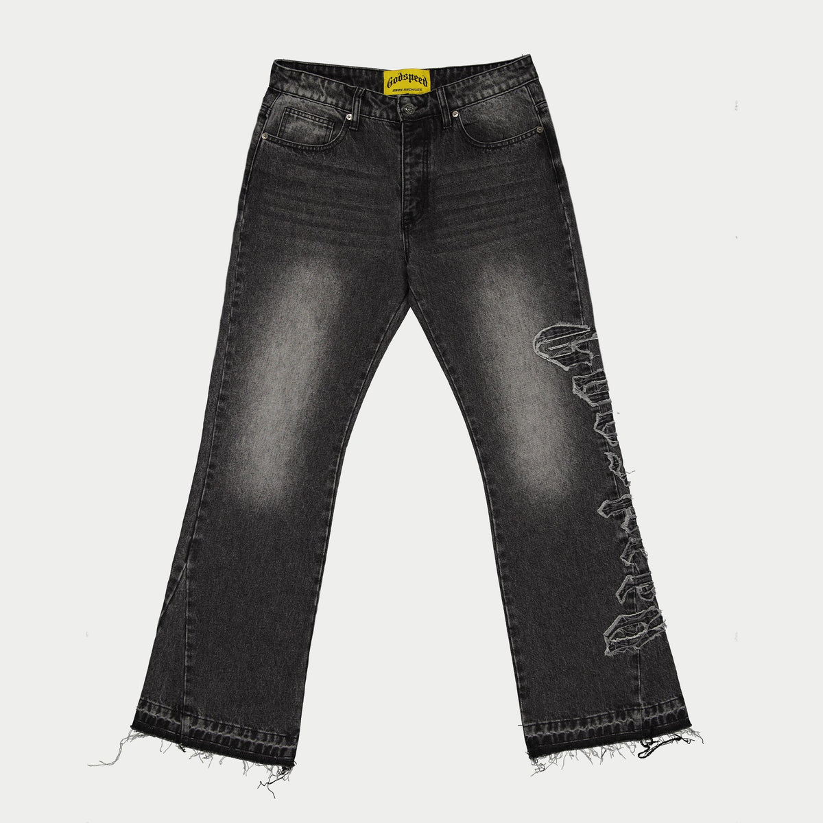 Og Logo Flared Denim Stitched (Grey Wash)