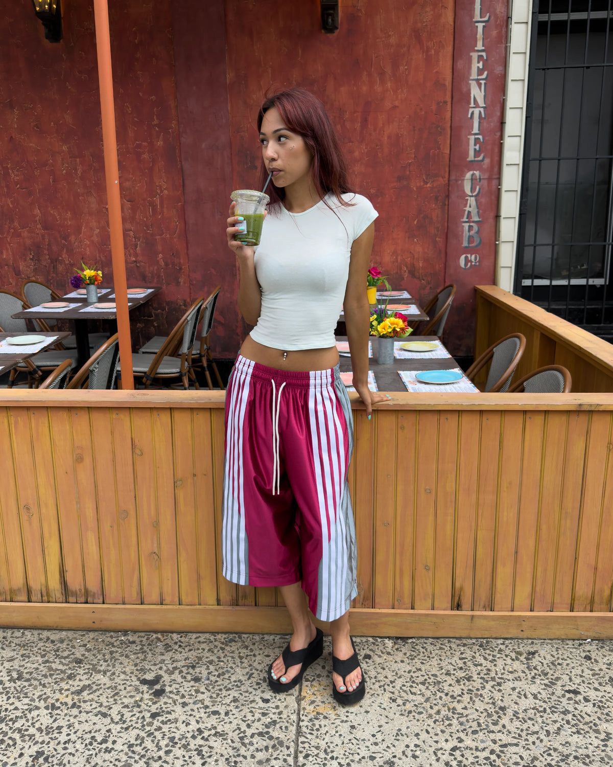 Striped Baggy Basketball Shorts